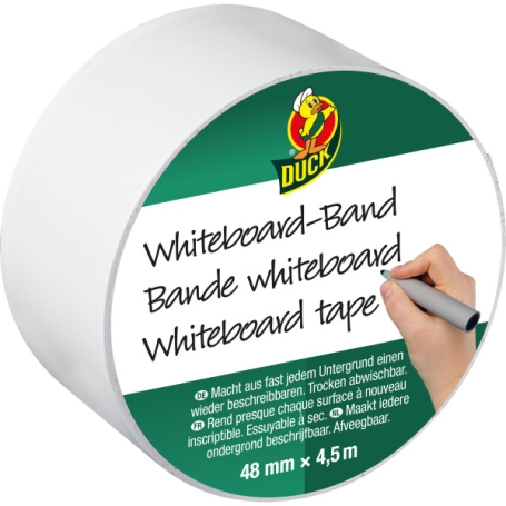 Duck tape Whiteboard 48mm x 4.5 meter, wit