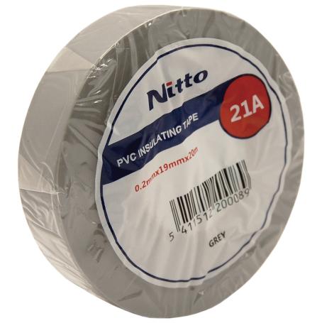 4343 Nitto 21A PVC isolatietape (0.20mm) 19mm x 20 meter Grijs