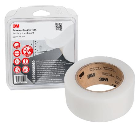 3M 4411N Extreme afdichtingstape 1.0mm x 50mm x 5.5 meter Transparant