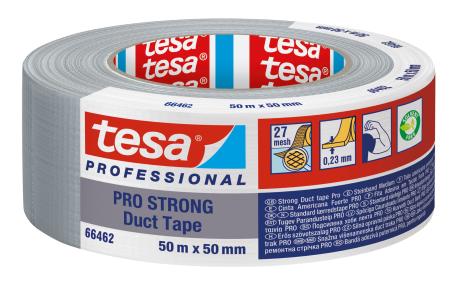 Tesa PRO 66462 Duct tape STRONG (27 Mesh) 50mm x 50 meter Grijs