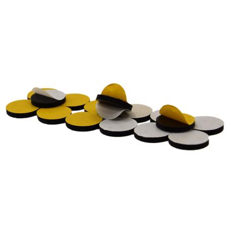 6744 Dubbelzijdig PE schuimtape ronde PADS 3.0mm x Ø 20mm Zwart