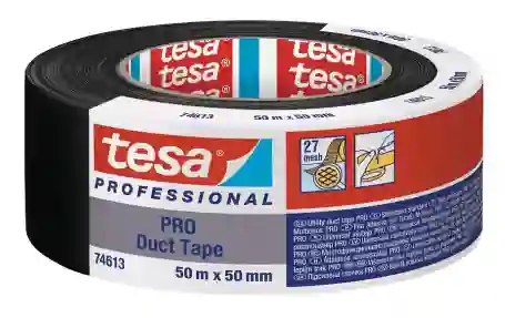 Tesa PRO 74613 Duct tape universeel (27 Mesh) 50mm x 50 meter Zwart