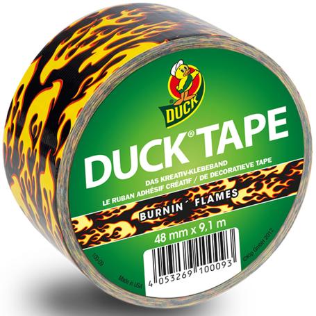 Duck tape design 48mm x 9.1 meter Burnin' Flames