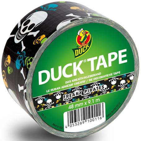 Duck tape design 48mm x 9.1 meter Freaky Pirates