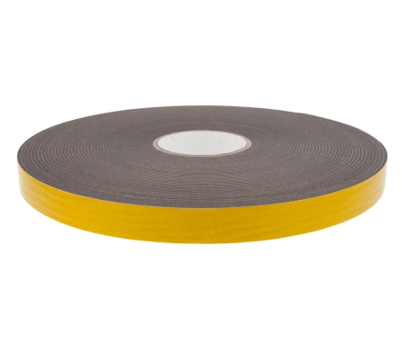 6724 Dubbelzijdig PE schuimtape 3mm x 12mm x 16.5 meter Zwart