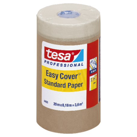 tesa 4405 Afplaktape papier met maskeringspapier 180mm x 20 meter